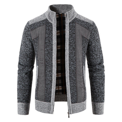 Veste en peluche confortable pour hommes avec fermeture éclair