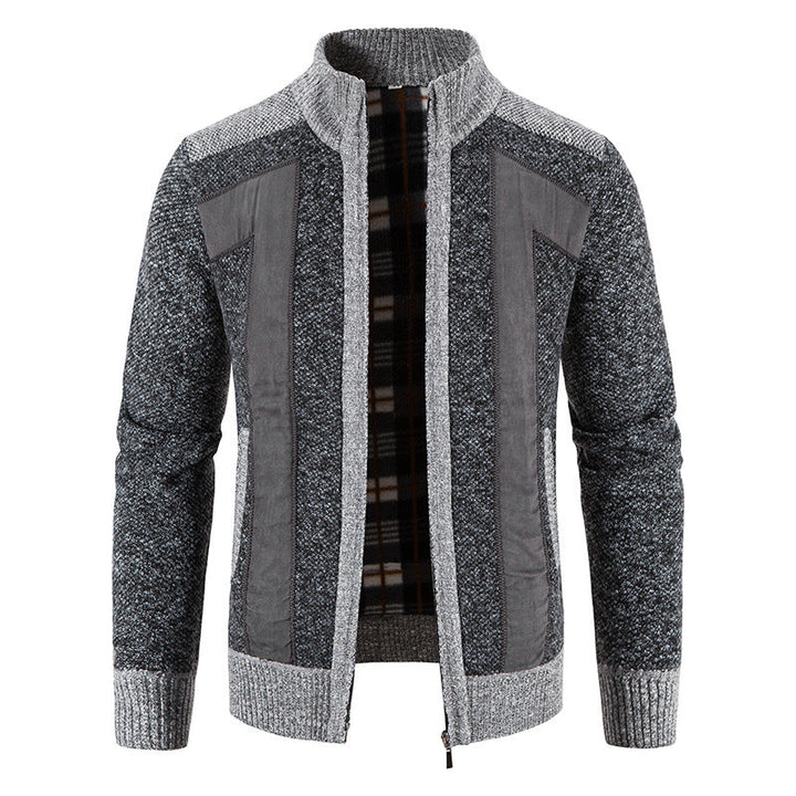 Veste en peluche confortable pour hommes avec fermeture éclair