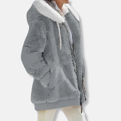 Veste polaire oversize chaude à capuche