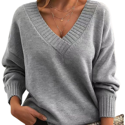 Pull col V élégant pour femmes