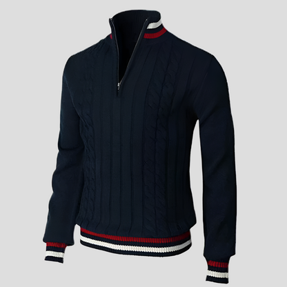 Cardigan élégant pour hommes avec fermeture éclair moderne