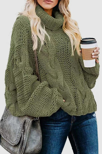 Pull en cachemire élégant col roulé hiver