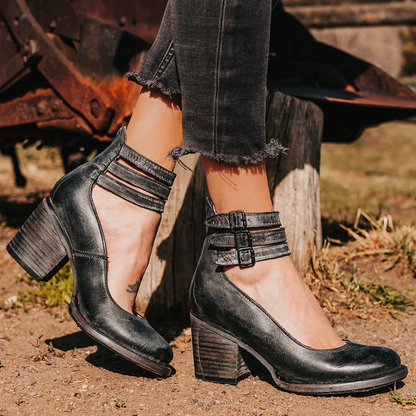 Élégantes bottes en cuir pour femme