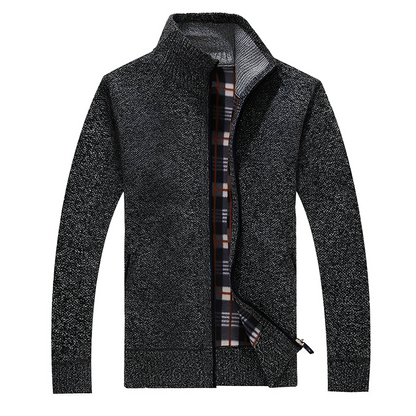 Cardigan élégant en polaire douce pour homme