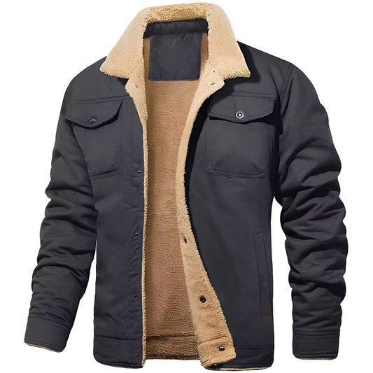 Herren Winterjacke Warm Gefüttert Outdoor - IdealeKleiden