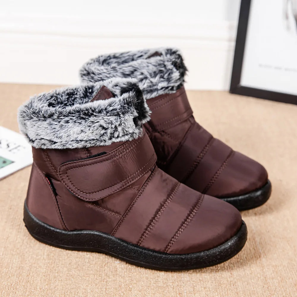 Bottes femme imperméables fourrure de lapin
