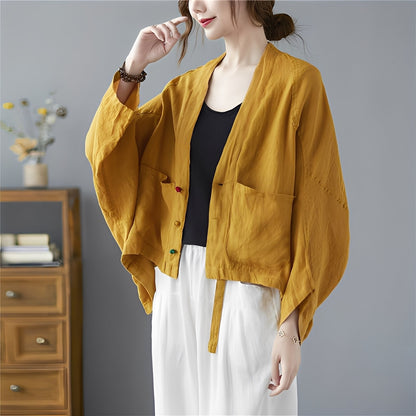 Bequemer Cardigan Kurz Locker Mit Taschen - IdealeKleiden