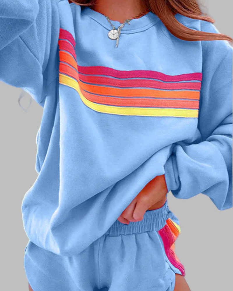 Ensemble de pyjama rayé pour femme