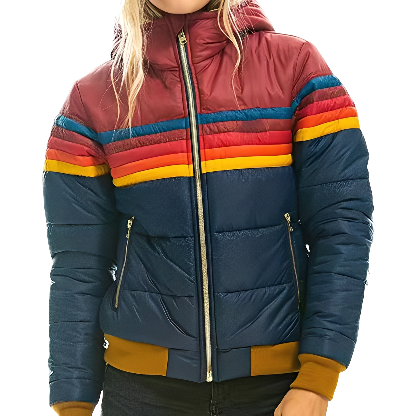 Doudoune matelassée femme à capuche hiver