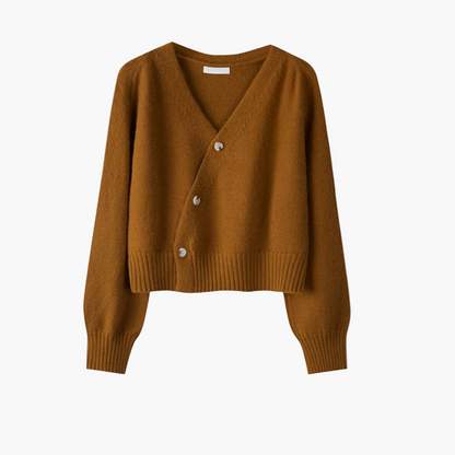 Gilet élégant col V Femme Cardigan Moderne