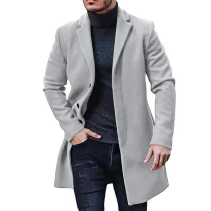 Manteau en laine pour homme, chaud et élégant