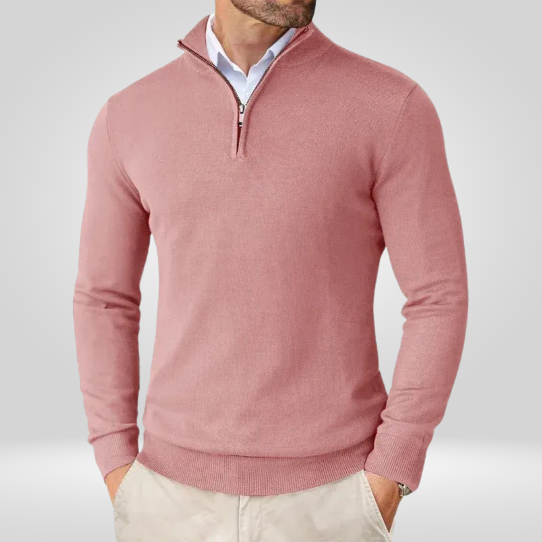 Pull homme slim fit zippé