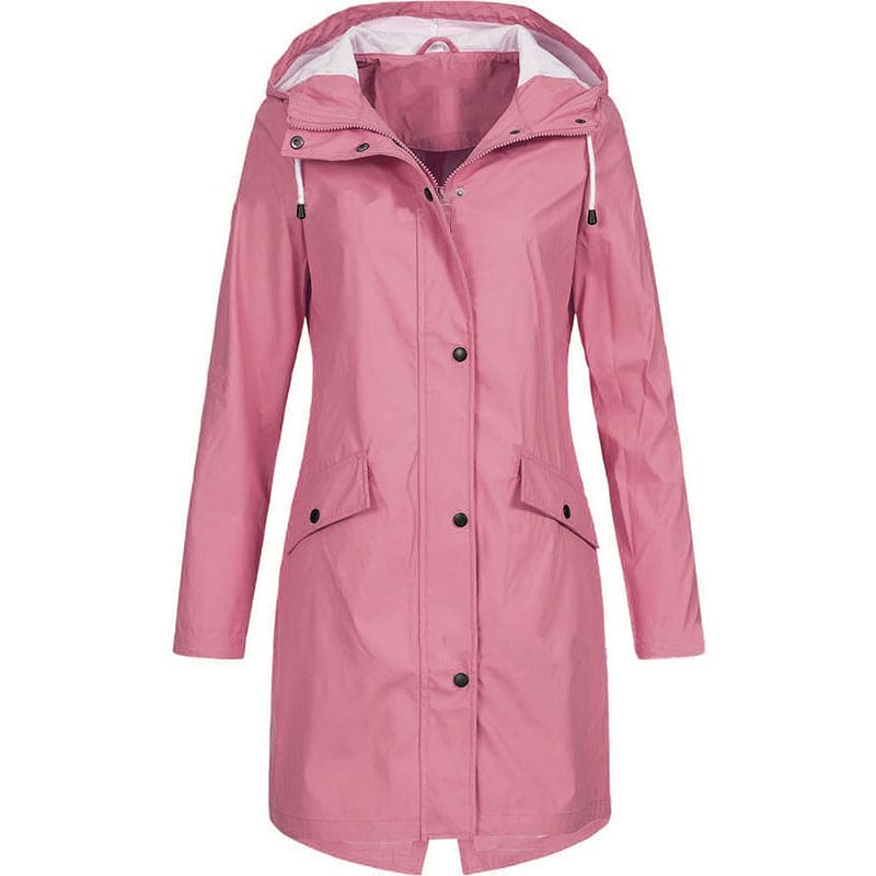 Veste de pluie imperméable pour femme avec capuche