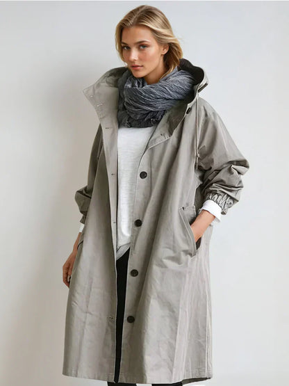Manteau long élégant d'hiver pour femme