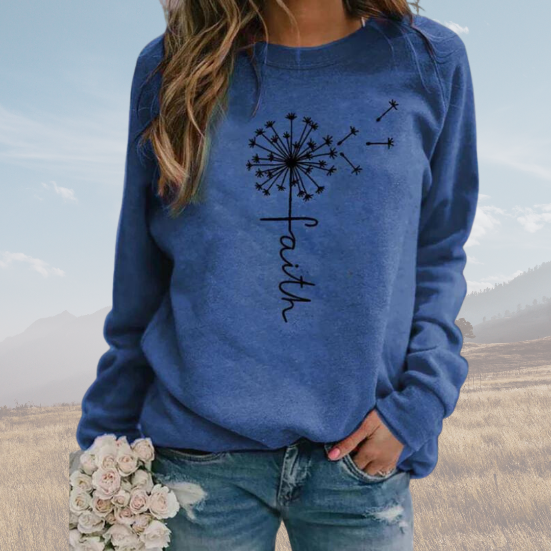 Pull stylé pour femme motif Faith