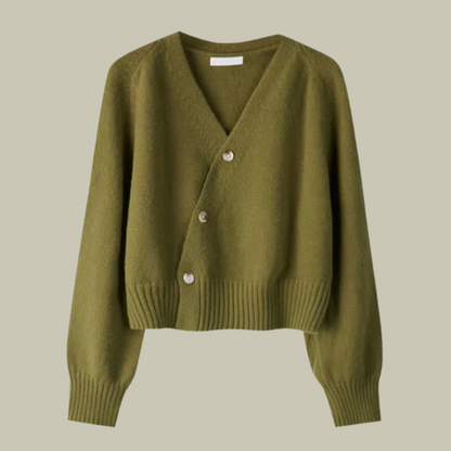 Cardigan en mérinos doux à col en V pour femme