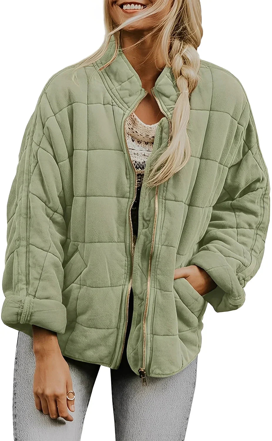 Veste oversize épaisse grande taille pour femme