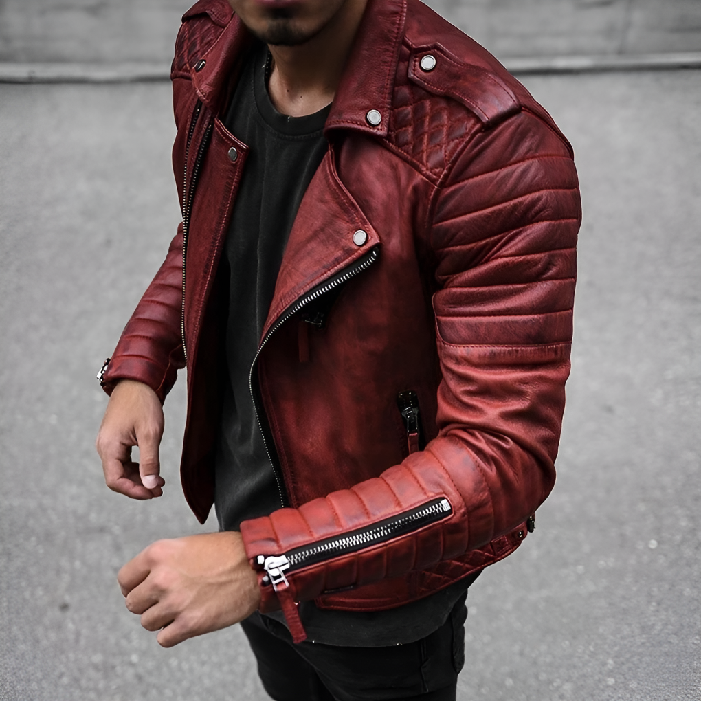 Blouson en cuir pour homme style classique Douglas