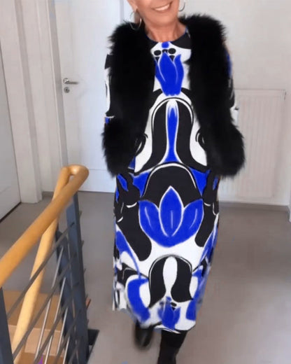 Robe d'été élégante à col rond