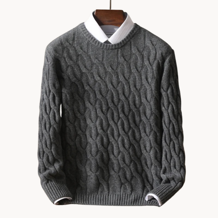 Pull en laine mérinos douce de luxe pour homme