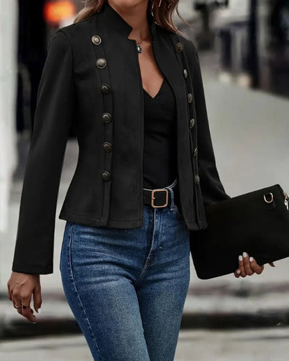 Blazer croisé femme élégant noir
