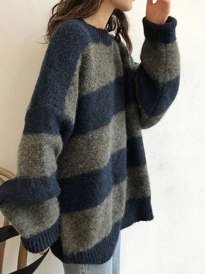 Weiches Frauenkleid | Großer, Eleganter Strickpullover Oversize Damen - IdealeKleiden
