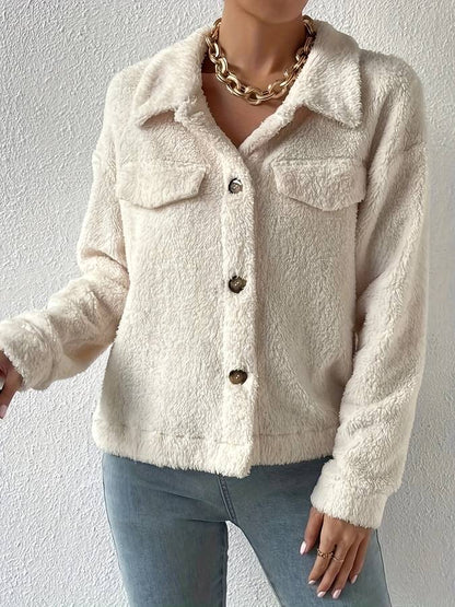 Veste en fausse fourrure douce Décontractée Chaude
