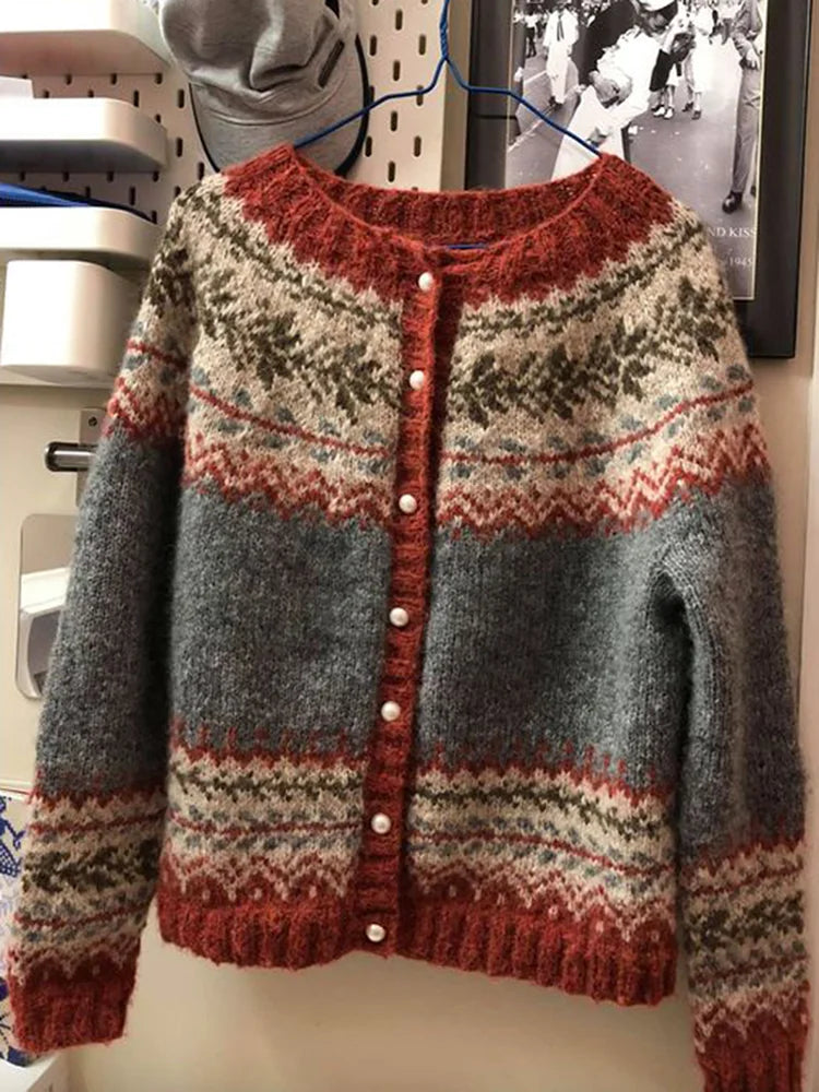 Bequemer Pullover mit Knöpfen Damen - IdealeKleiden
