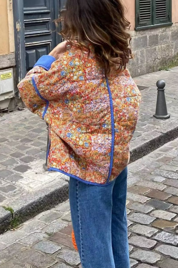 Moderne Steppjacke Mit Großer Tasche - IdealeKleiden