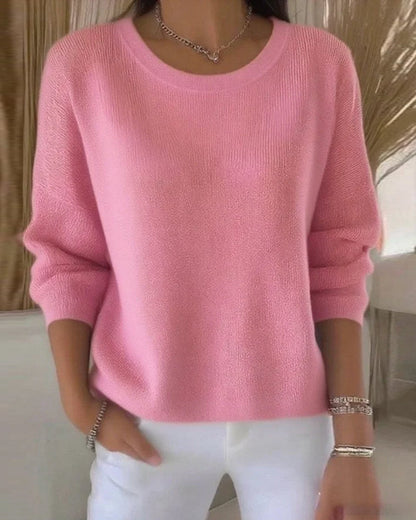 Elegante Damenkleidung Rundhals Oversized - IdealeKleiden