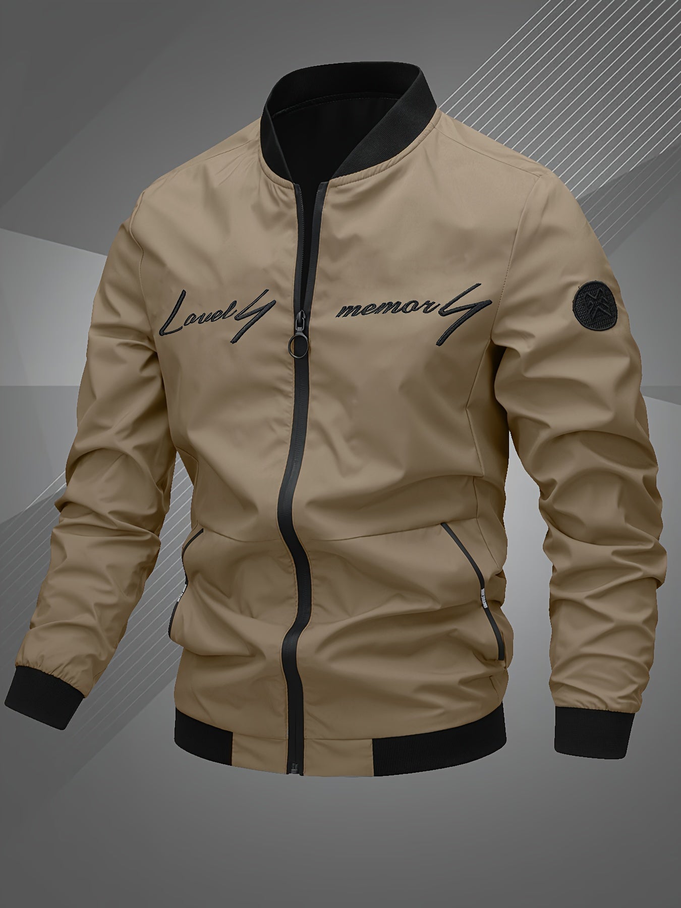Bomber blouson homme élégant avec broderie monogramme