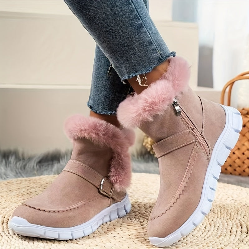 Bottes d'hiver femme à boucle et fermeture éclair