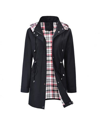 Trench-coat imperméable femme long à capuche