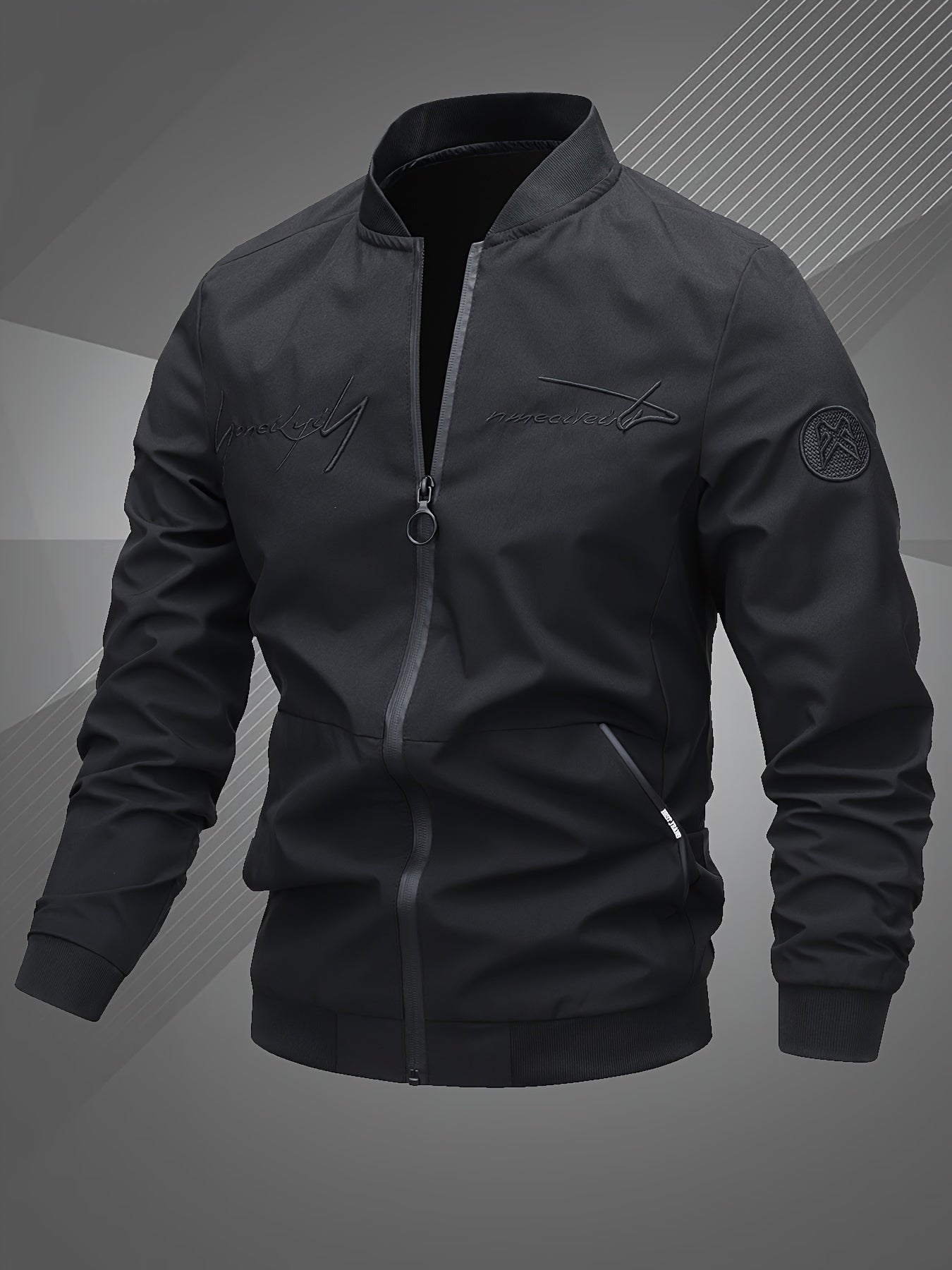 Bomber blouson homme élégant avec broderie monogramme