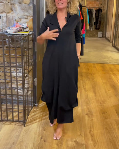 Elegantes Kleid V-Ausschnitt A-Linie - IdealeKleiden