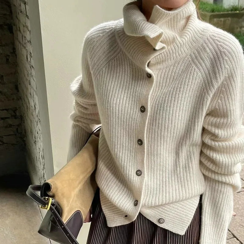 Damenschal-Pullover Rollkragen Style - IdealeKleiden