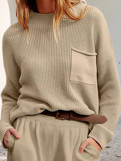 Pull en maille confortable avec poches Style décontracté