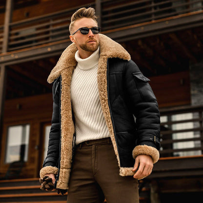 Blouson en cuir homme style aviateur