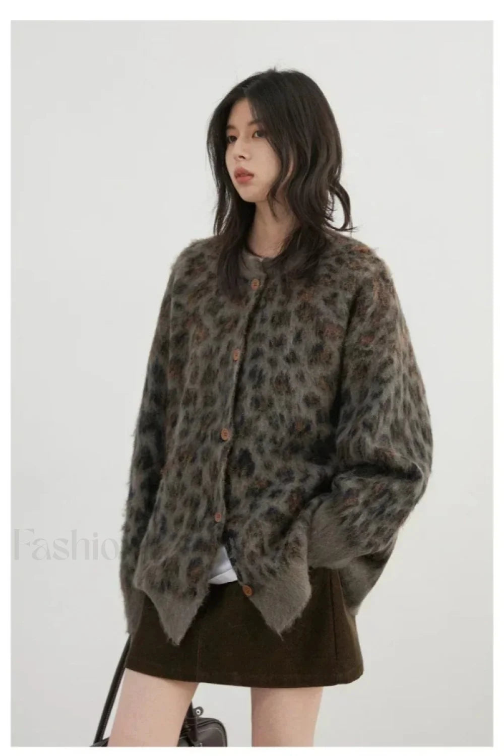 Leopard Cardigan Weich Gemütlich Frauen - IdealeKleiden
