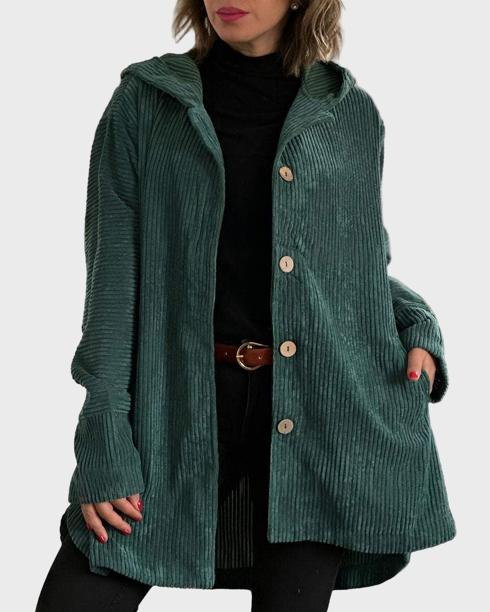 Veste d'hiver pratique Capuche et boutons