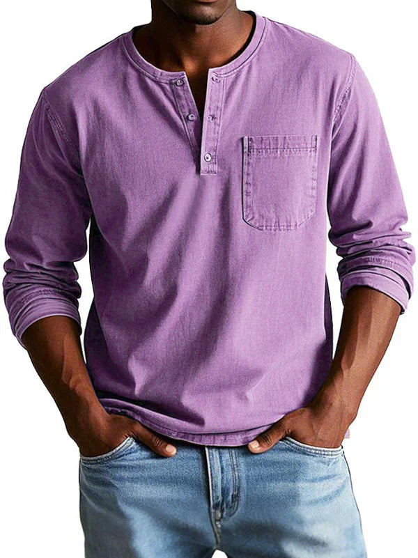 T-shirt homme manches longues style décontracté