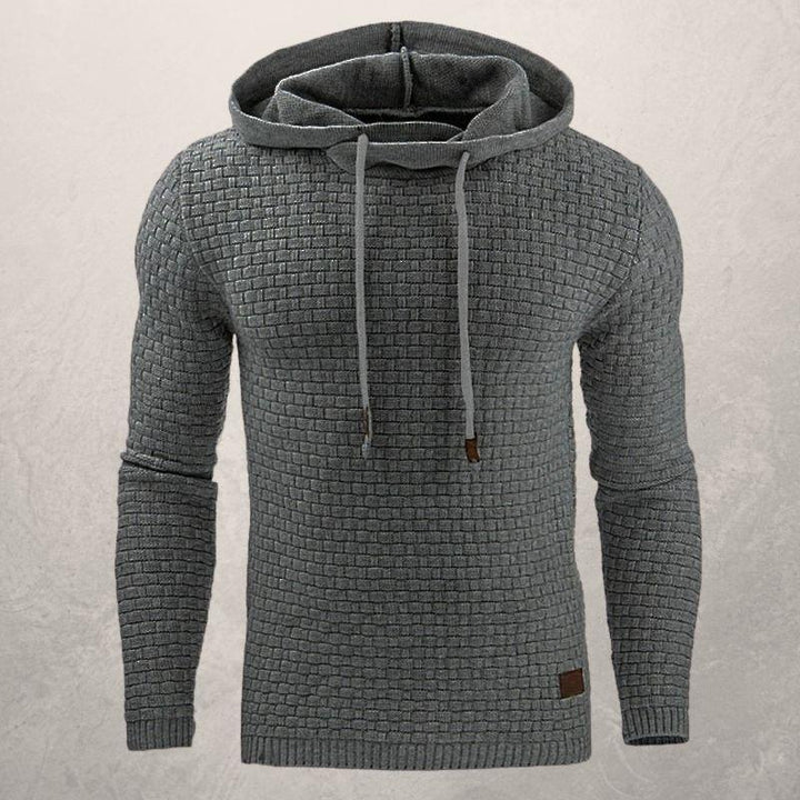 Sweat à capuche femme coupe slim doux motif à carreaux manches longues