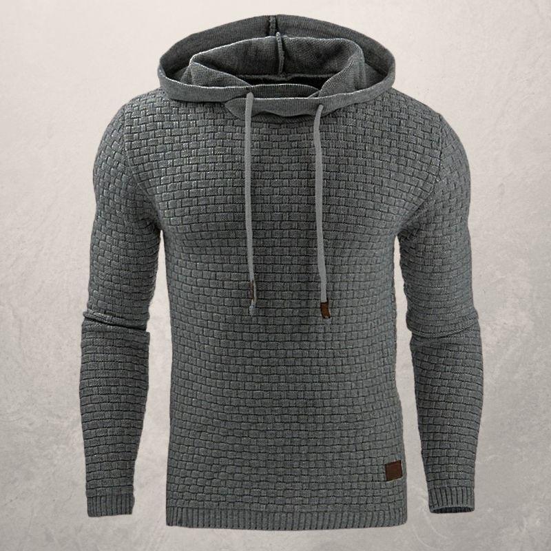 Sweat-shirt à capuche élégant en tricot ajusté