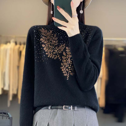 Pull pour femme à motif floral délicat