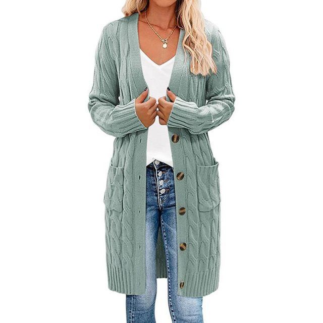 Long cardigan enveloppant femme, maille, design élégant