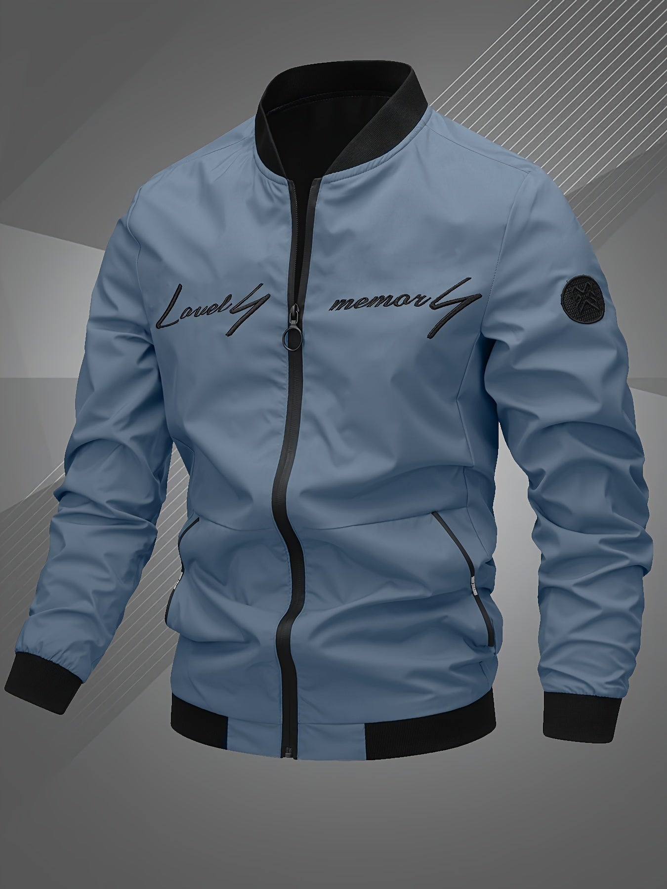 Bomber blouson homme élégant avec broderie monogramme