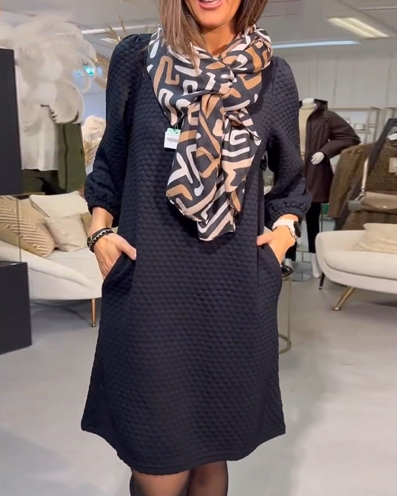 Robe élégante femme unie classique