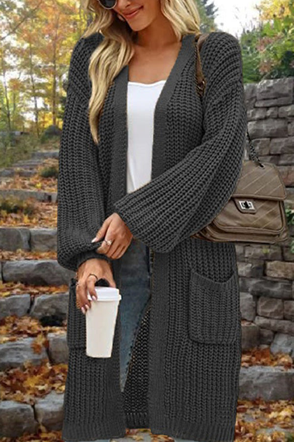 Gilet cardigan oversize avec poches