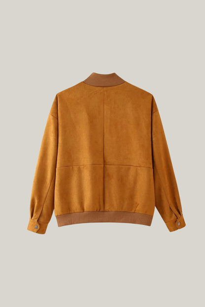 Lederjacke Schulterpolster Trendy Design - IdealeKleiden