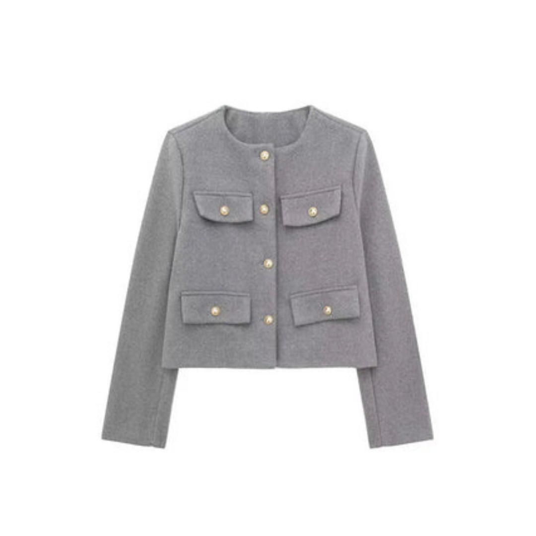 Blazer femme élégant manches longues style vintage